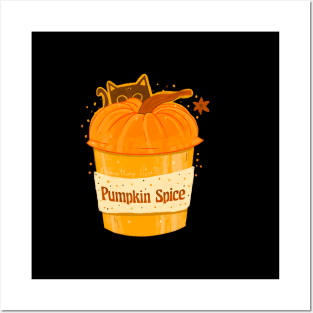 pumpkin spice latte Posters and Art